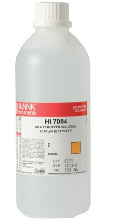 PH Buffer Solución/Calibración HI 7004L pH 4,01 500 ml